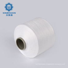 Factory weaving yarns, 150D/48F semi dull DTY white polyester textured yarns for woven label